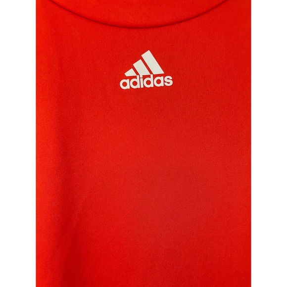 Adidas Mens XL Clima Lite Orange White Shirt Activewear Running Short Sleeves - Picture 2 of 6